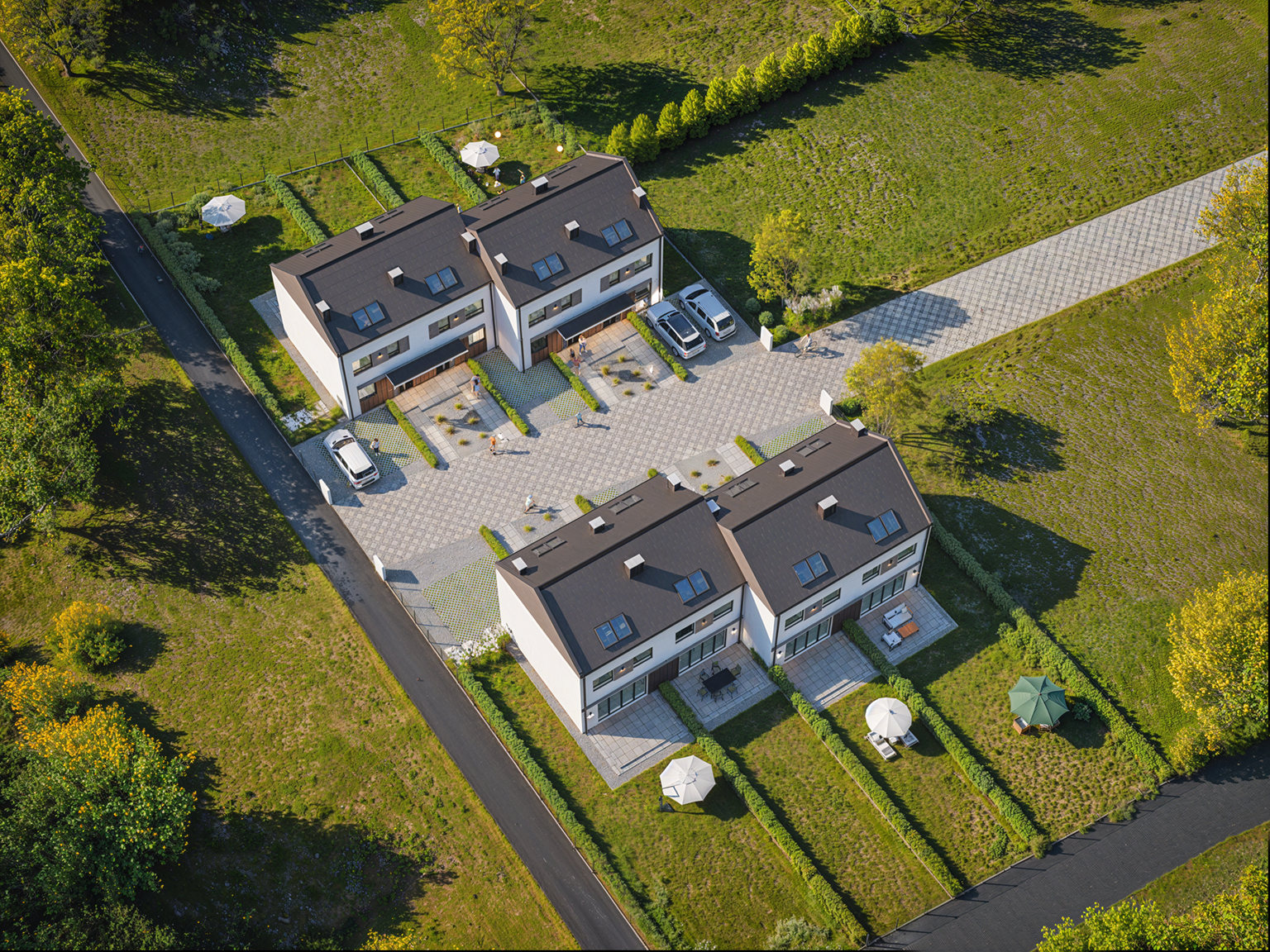 Wizualizacja inwestycji z lotu ptaka